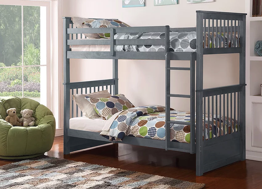 Grey bunk bed